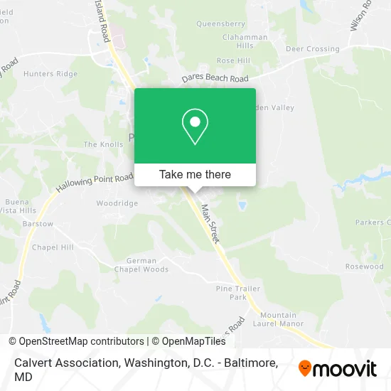 Calvert Association map