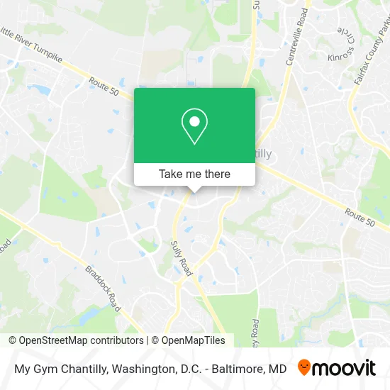 My Gym Chantilly map