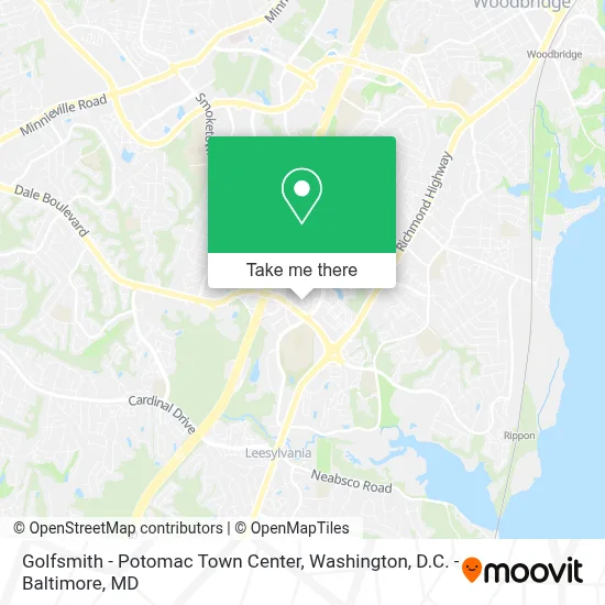 Golfsmith - Potomac Town Center map