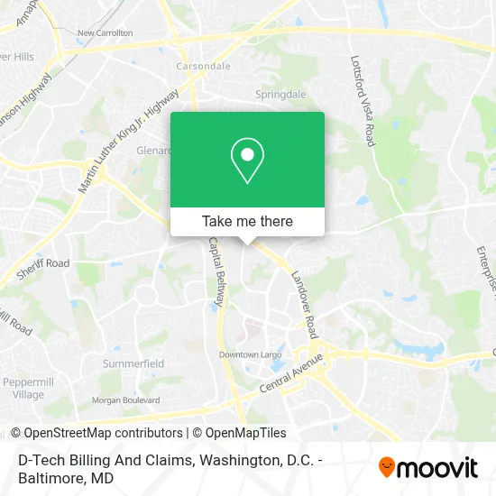 D-Tech Billing And Claims map