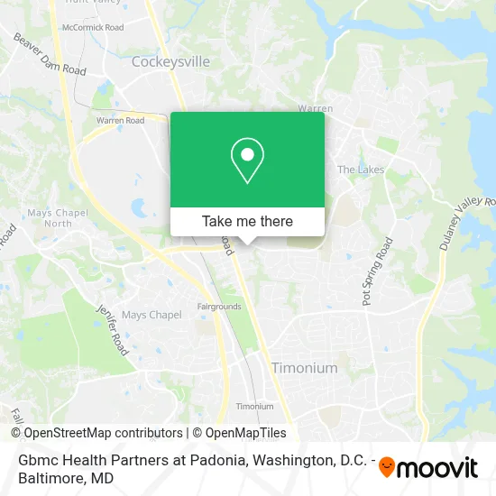 Gbmc Health Partners at Padonia map