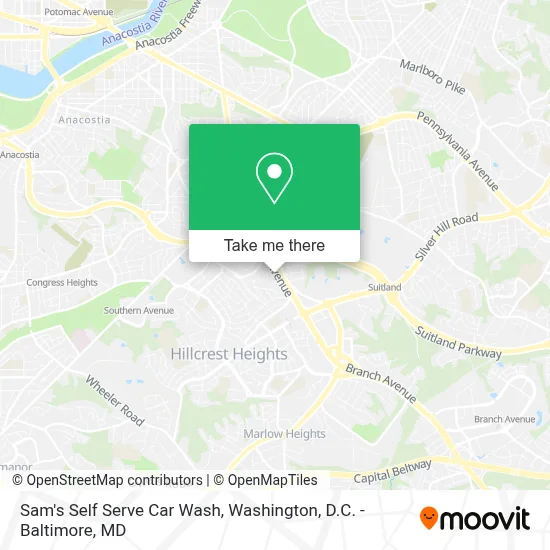 Sam's Self Serve Car Wash map