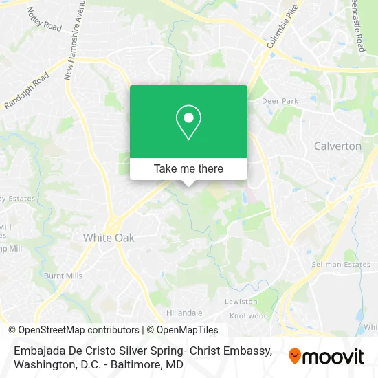 Embajada De Cristo Silver Spring- Christ Embassy map