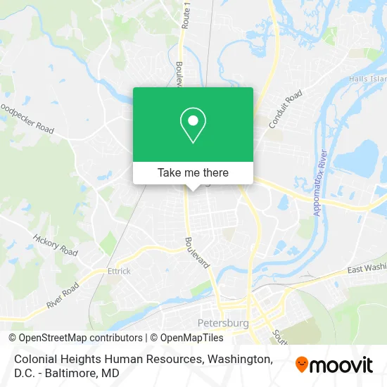 Colonial Heights Human Resources map