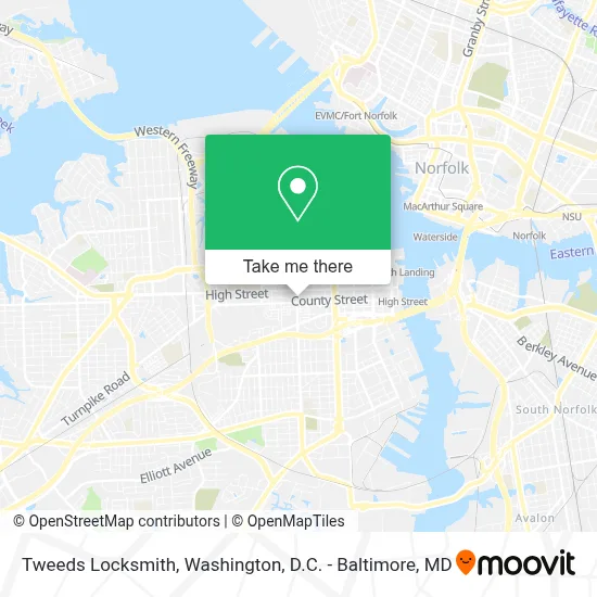 Tweeds Locksmith map