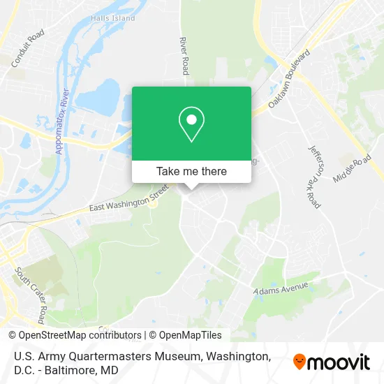 U.S. Army Quartermasters Museum map