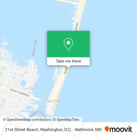 21st Street Beach map