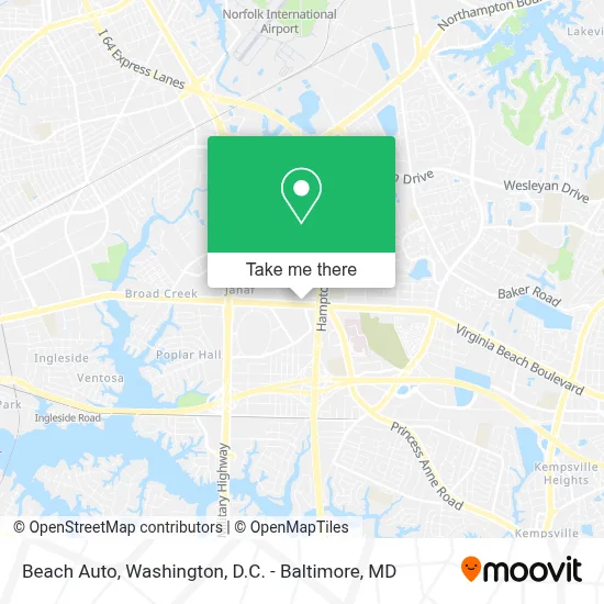 Beach Auto map