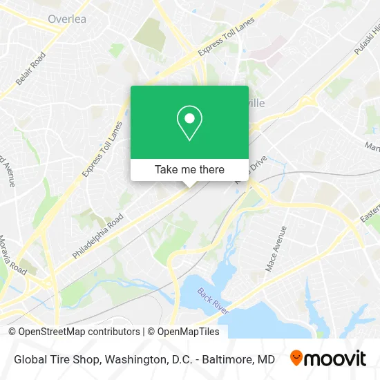 Global Tire Shop map