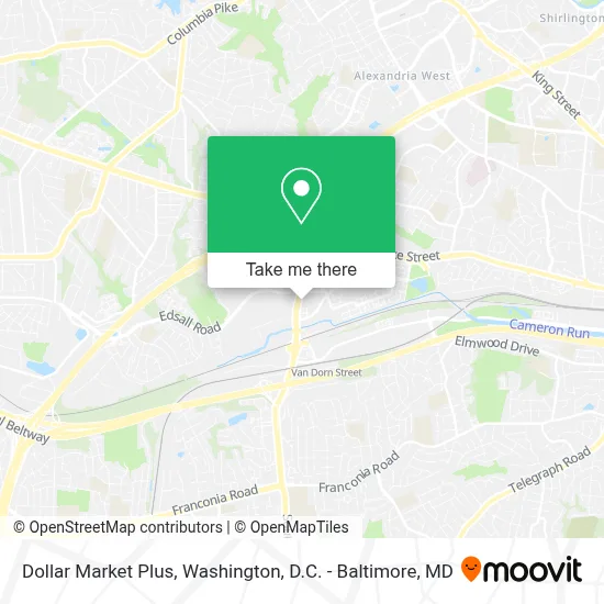 Dollar Market Plus map