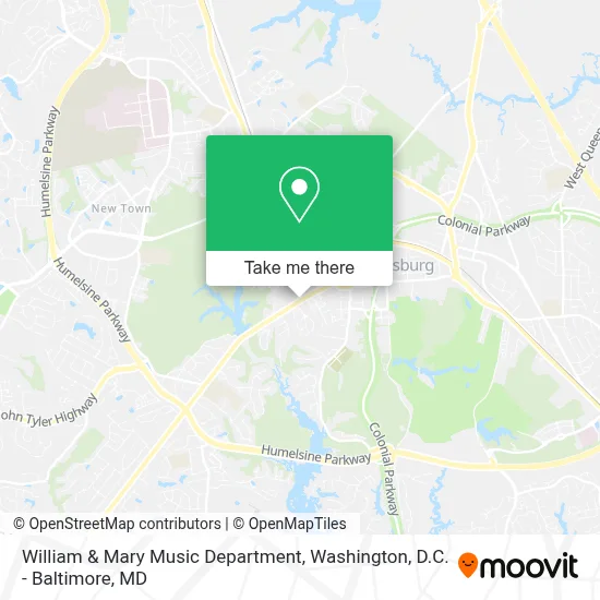 William & Mary Music Department map