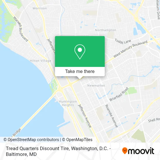 Tread Quarters Discount Tire map