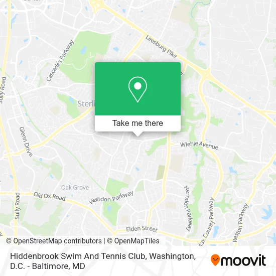 Hiddenbrook Swim And Tennis Club map