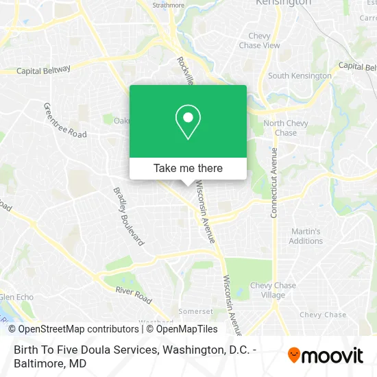 Birth To Five Doula Services map
