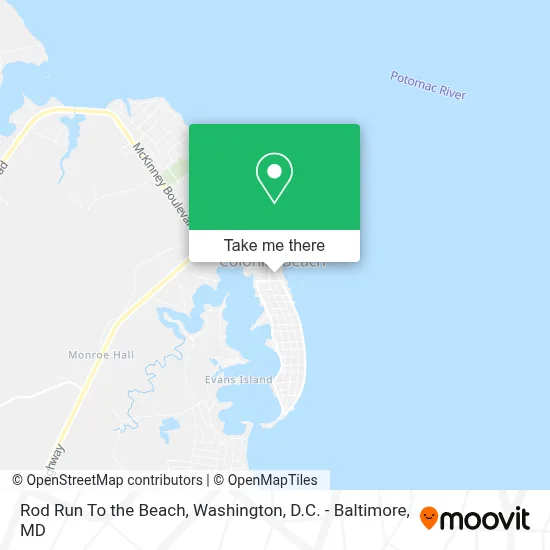 Rod Run To the Beach map