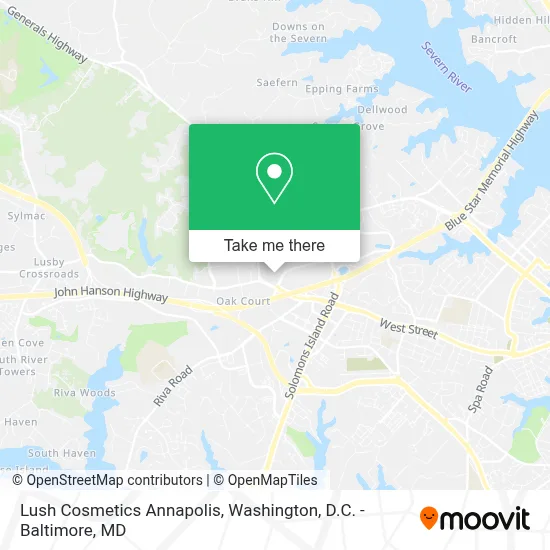 Lush Cosmetics Annapolis map