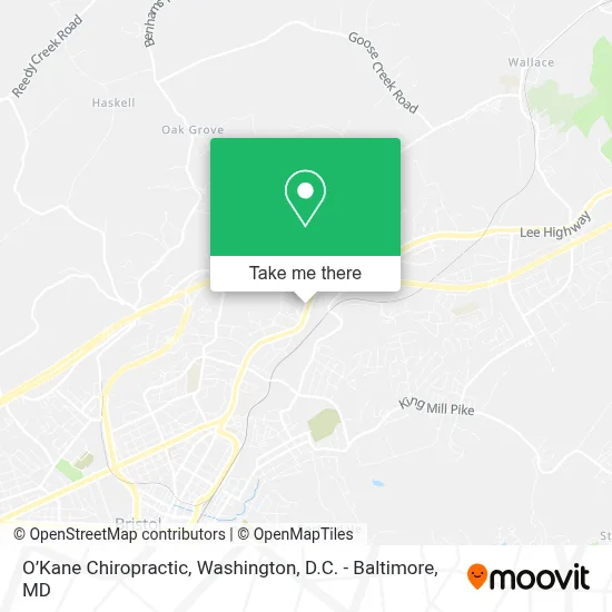 O’Kane Chiropractic map