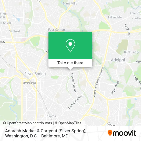 Adarash Market & Carryout (Silver Spring) map