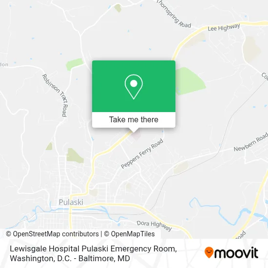 Lewisgale Hospital Pulaski Emergency Room map