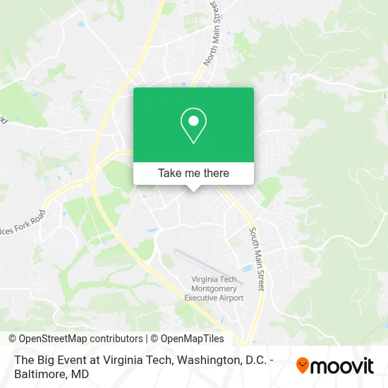 The Big Event at Virginia Tech map