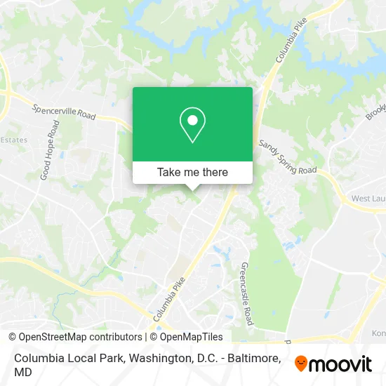Columbia Local Park map