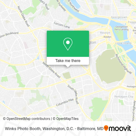 Winks Photo Booth map
