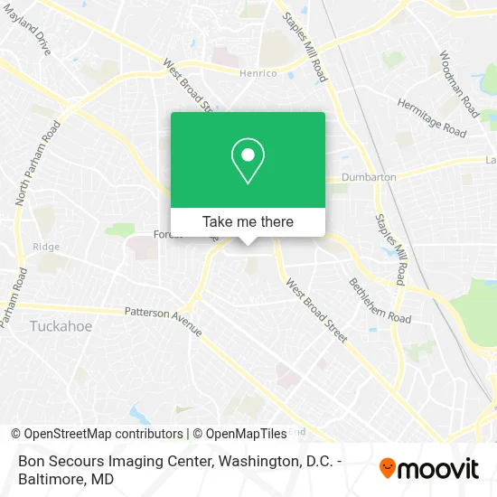 Bon Secours Imaging Center map