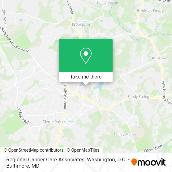 Regional Cancer Care Associates map