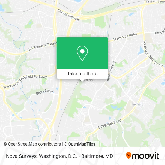 Nova Surveys map