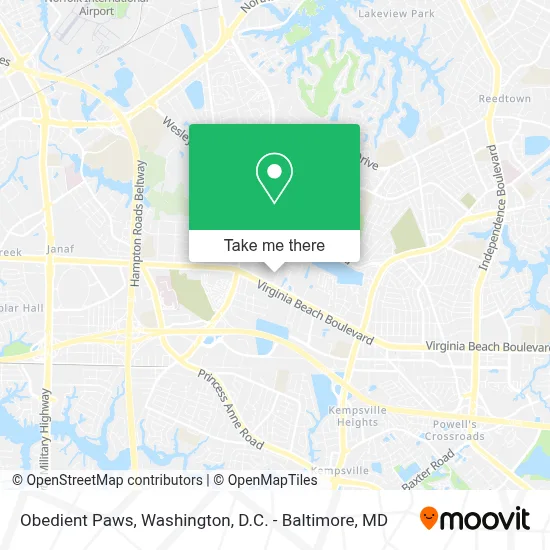Obedient Paws map