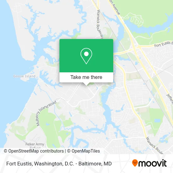 Fort Eustis map