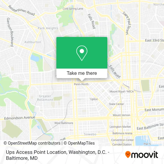 Ups Access Point Location map