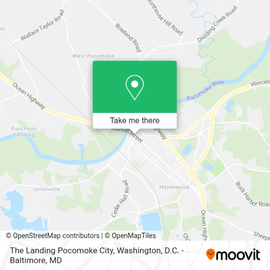 The Landing Pocomoke City map