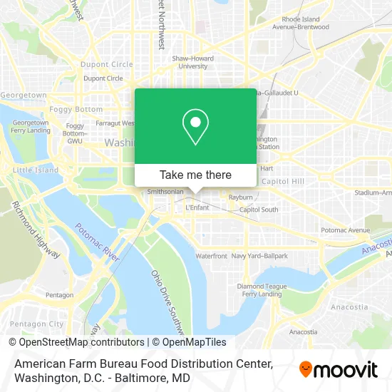 American Farm Bureau Food Distribution Center map