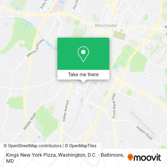 Kings New York Pizza map