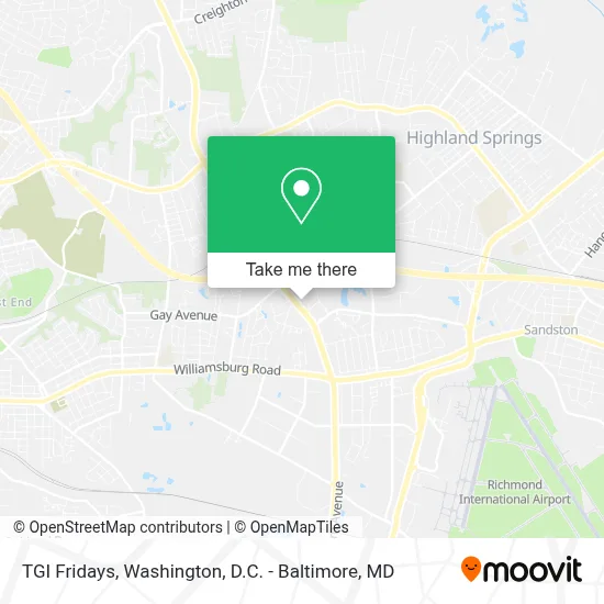 Tgi Fridays map