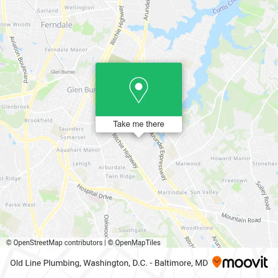 Old Line Plumbing map
