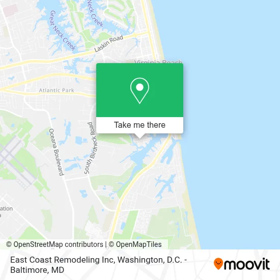 East Coast Remodeling Inc map