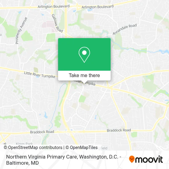 Northern Virginia Primary Care map