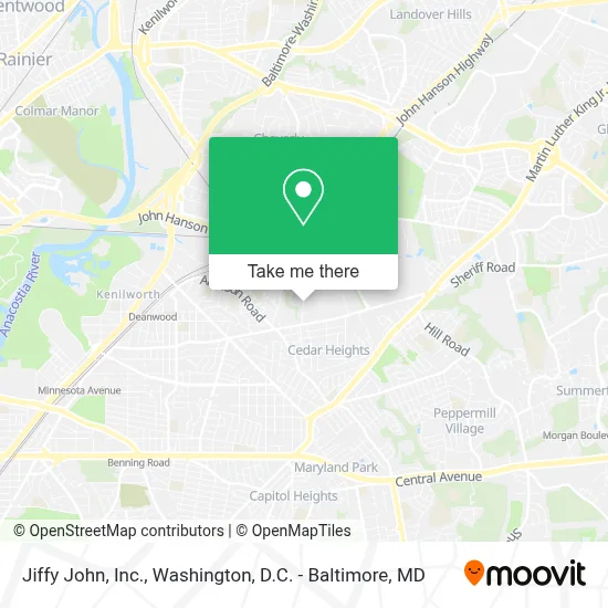 Jiffy John, Inc. map