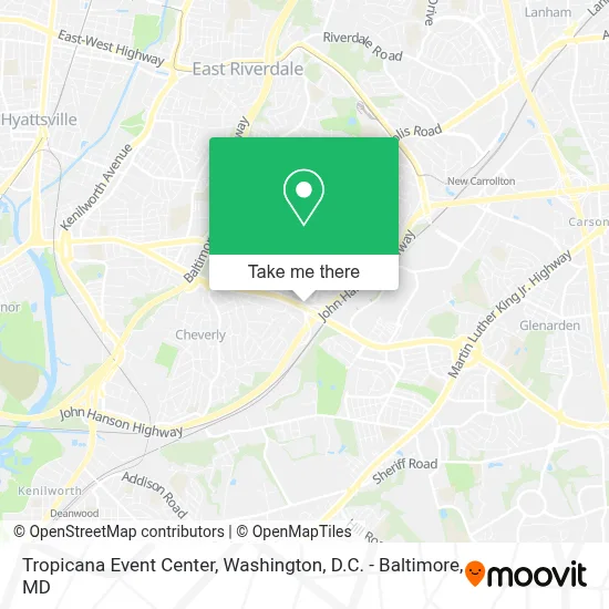 Tropicana Event Center map