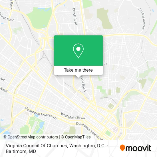 Virginia Council Of Churches map
