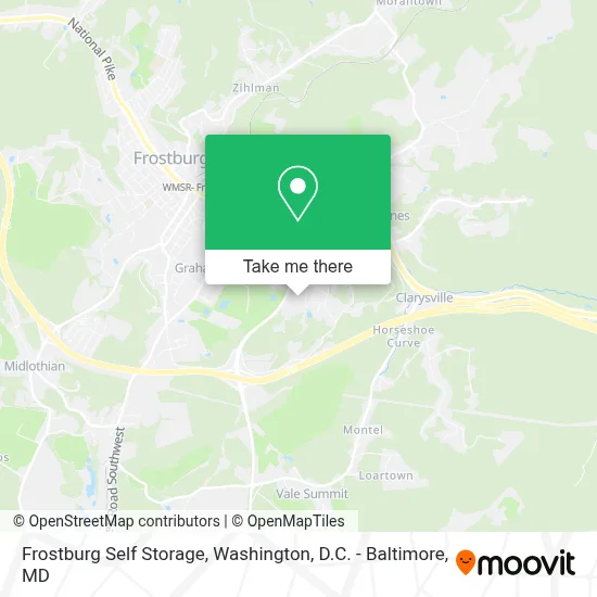 Frostburg Self Storage map