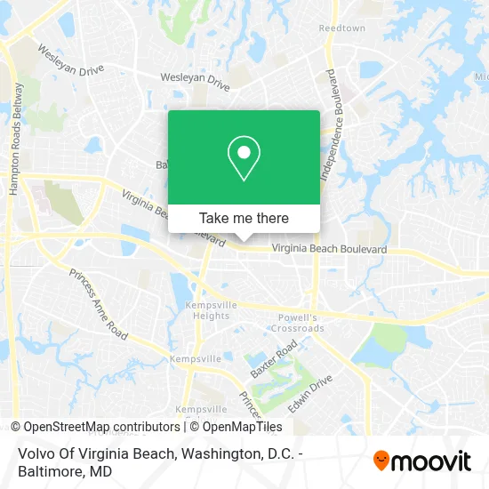 Volvo Of Virginia Beach map