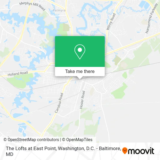 The Lofts at East Point map