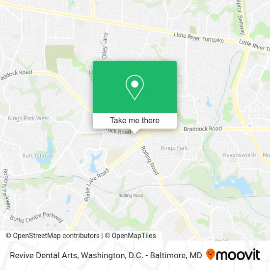 Revive Dental Arts map