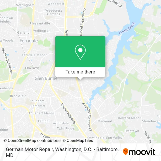 German Motor Repair map