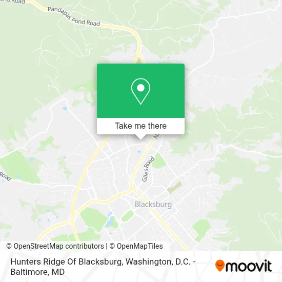 Hunters Ridge Of Blacksburg map