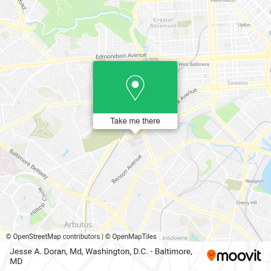 Jesse A. Doran, Md map