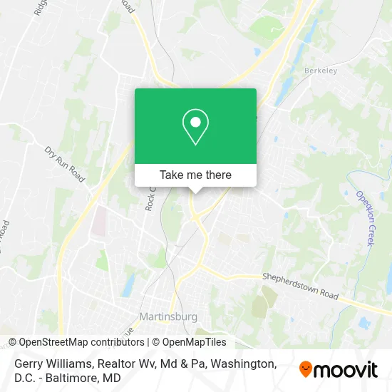 Gerry Williams, Realtor Wv, Md & Pa map